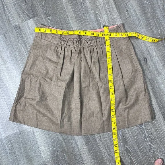 J. Crew A-Line Light Brown Solid Wool Skirt Size 6 - Picture 8 of 8